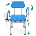 FSA HSA Eligible Swivel Shower Chair with Arms and Backrest (Regular-Blue(Swivel))