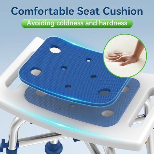 FSA HSA Eligible Sliding Shower Chair Tub Transfer Bench with Swivel Seat