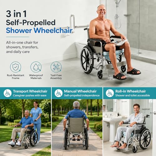 Shower Commode Wheelchair