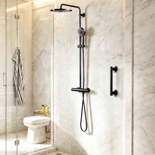 18" Decorative Grab Bar (Matte Black / 18 Inch)