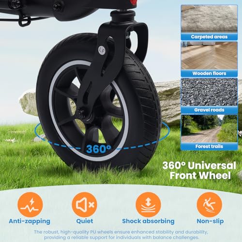 Rollator Walker for Seniors (7211-black)