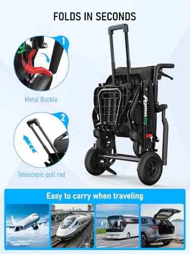 Transport Wheelchair for Adults & Seniors (Black)
