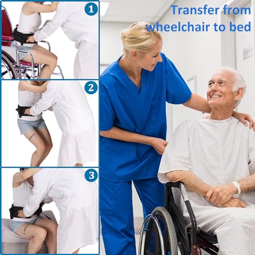 Gait Belt for Seniors (Black / Long)