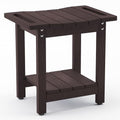 Shower Bench Stool (Espresso / Medium 18.6" * 12.6" * 16.9")
