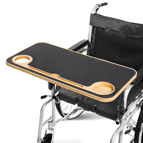 Foldable Wheelchair Tray Table with Cup Holders