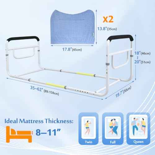 Double Bed Rail (62"L × 20"W × 19"H)