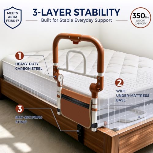 Bed Rails for Seniors (Orange)