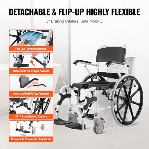 Shower Wheelchair (Self-Propelled bathroom Wheelchairs)