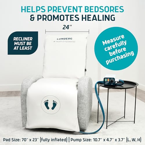 Alternating Air Pressure Pad for Recliner Chair with Quiet Pump (Cream)