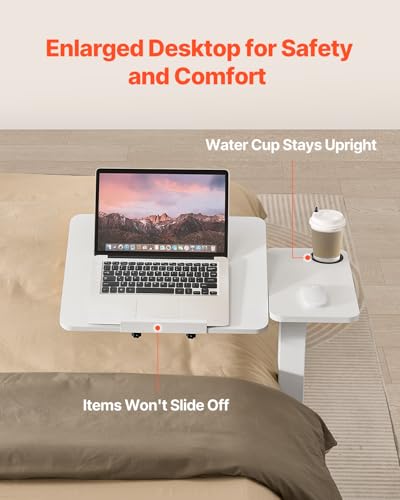Overbed Table (White / Hidden Wheels)