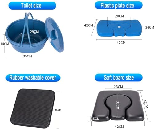 Mobile Bedside Shower with Detachable Bucket for Elder Disabled People (B)