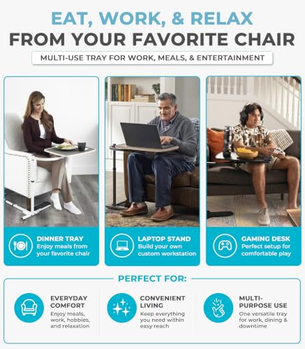 Wonder Tray Adjustable Swivel Table (Walnut / Large)