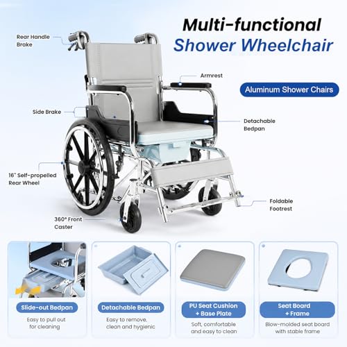 Shower Commode Wheelchair