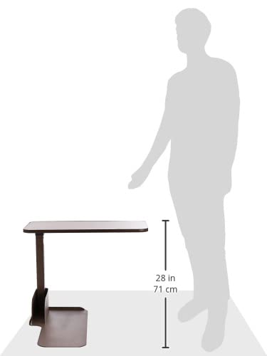 13085LN Left Side Seat Lift Chair Overbed Table (Walnut / Left)