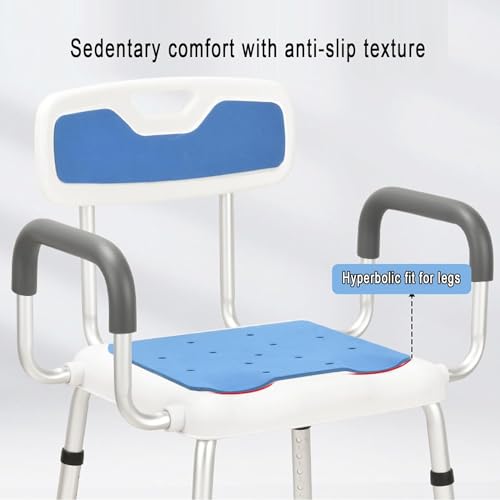 Shower Chair with Arms and Back for Inside Shower (C)