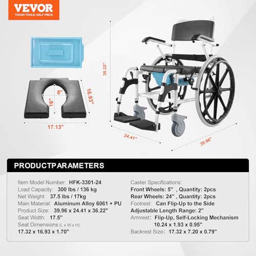 Shower Wheelchair (Self-Propelled bathroom Wheelchairs)