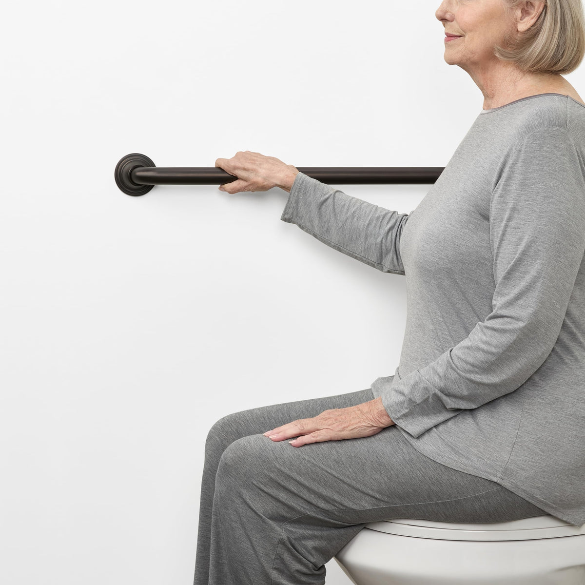 18 inch Finger Grip Grab Bar for Bathroom (Oil-Rubbed Bronze / 18)