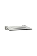 18 inch Silhouette Slimline Folding Wall Mount Shower Bench Seat (Light Gray With Silver Frame)