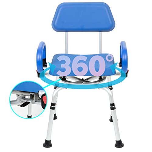ILG 638 Swivel Pivoting Shower Chair for Bathtub and Shower with Padded Seat (Shower Chair)