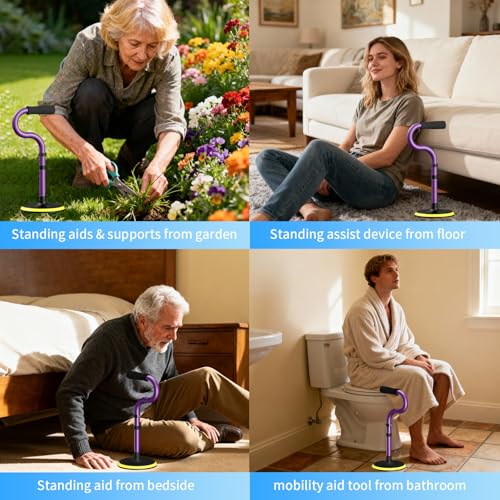 Standing Assist Devices Mobility Aids to Help Get up from Floor for Seniors (Matte Purple)