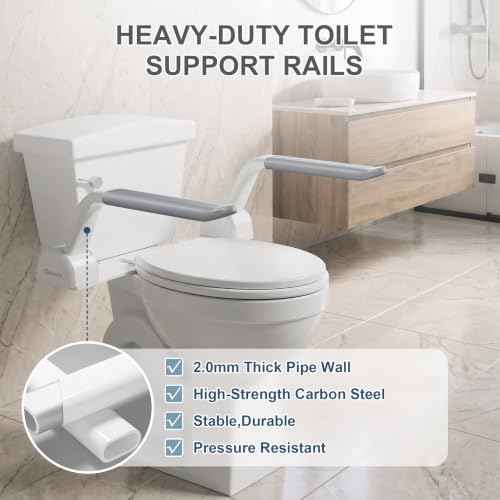 Gray Toilet Safety Rails (Gray)