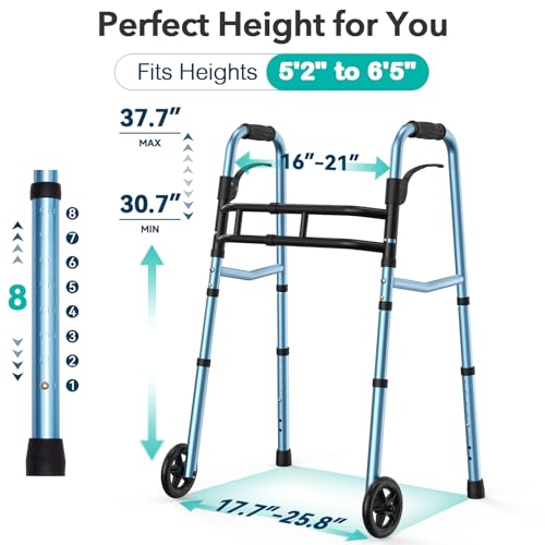 Narrow Walkers for Seniors (Blue)