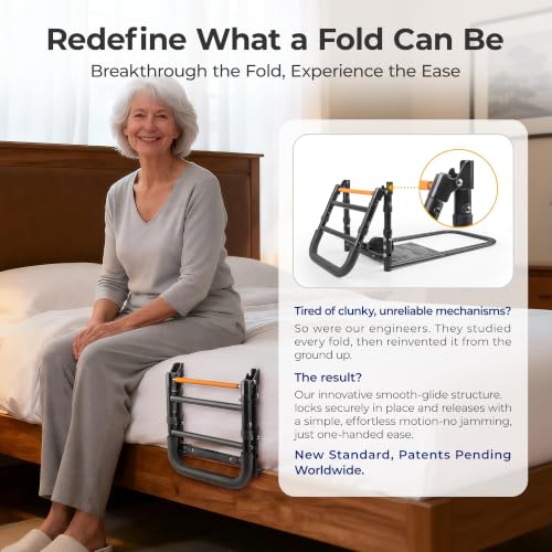 C1 Fold Bed Rails for Elderly Adults Safety (C1F (Foldable))