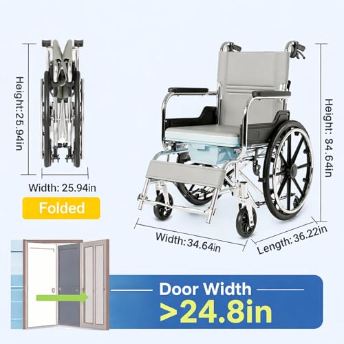 Shower Commode Wheelchair