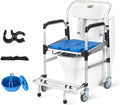 Mobile Bedside Shower with Detachable Bucket for Elder Disabled People (A)