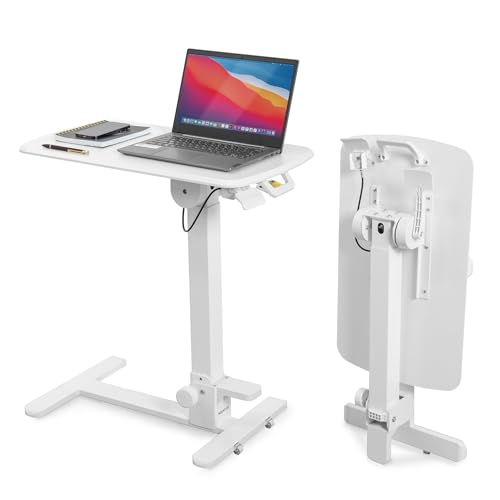 Overbed Table with Wheels (White)