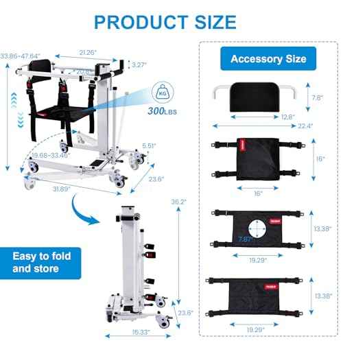 Electric Patient Lift Transfer Chair (White)