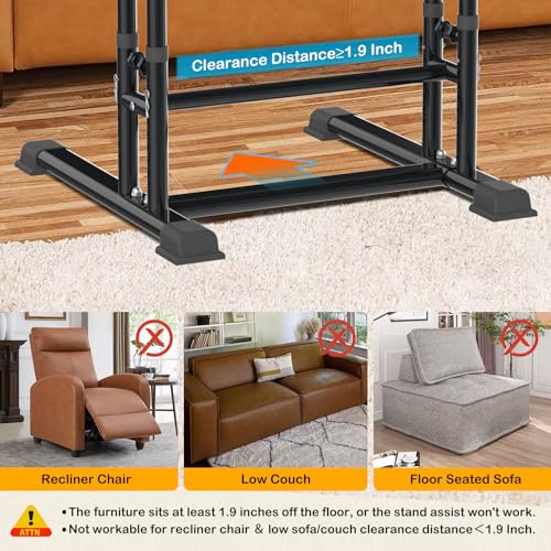 Adjustable Couch Stand aids for Getting Off Chair (Black)