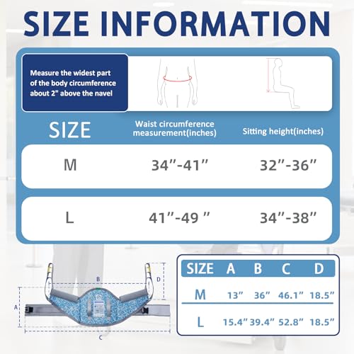 Sit to Stand Sling for Elderly (Large / Simple Stripes)