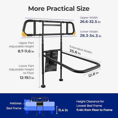 Bed Rails for Elderly Adults Safety with 400 lbs Weight Capacity (4-XL)