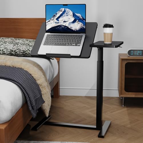 Standing Rolling Desk with Hidden Casters (Black / Tiltable)