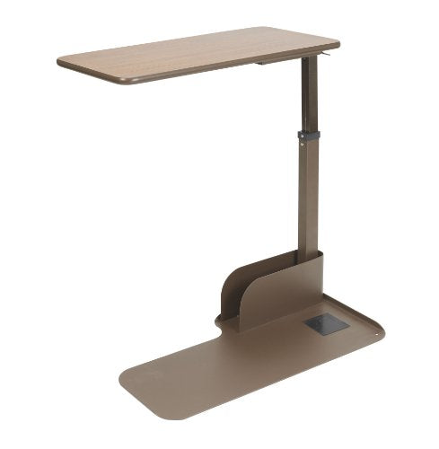 13085LN Left Side Seat Lift Chair Overbed Table (Walnut / Left)