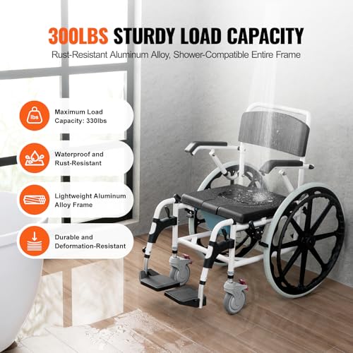 Shower Wheelchair (Self-Propelled bathroom Wheelchairs)