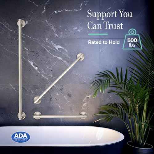 654SN Locke 36" L Bathroom Grab Bar (36''L / Satin Nickel)