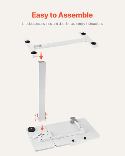 Overbed Table (White / Hidden Wheels)