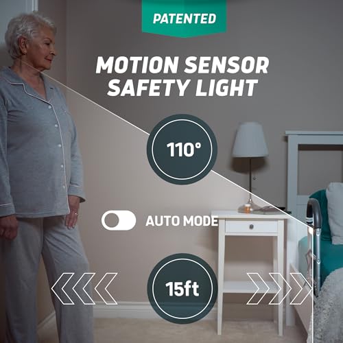 Large Bed Assist Rail for Seniors with Motion Light & Non (17.5")