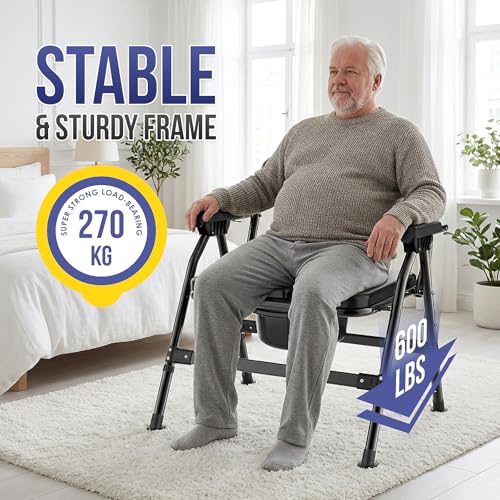 Extra Wide Bariatric Bedside Commode Chair (Extra Wide)