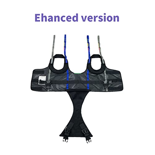 Comfort Padded Patient Lift Walking Sling (Black-1-XL)
