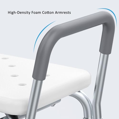 Shower Chair Seat with Padded Armrests and Back (B / 1)