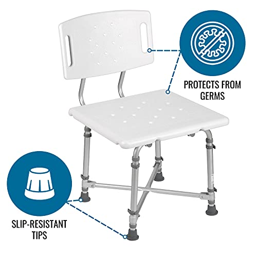 Shower Chair Bath Seat for Tub or Shower Bench for Inside Shower (Chair without Handles)