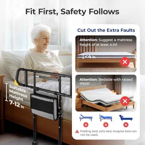 Bed Rails for Elderly Adults Safety with 400 lbs Weight Capacity (4-XL)