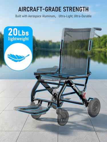 Transport Wheelchair for Adults & Seniors (Black)