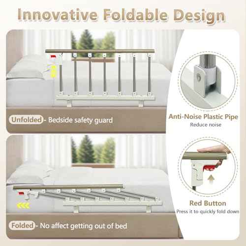 Bed Rails for Elderly Adults Safety (37.5 inches W x 18 inches H)