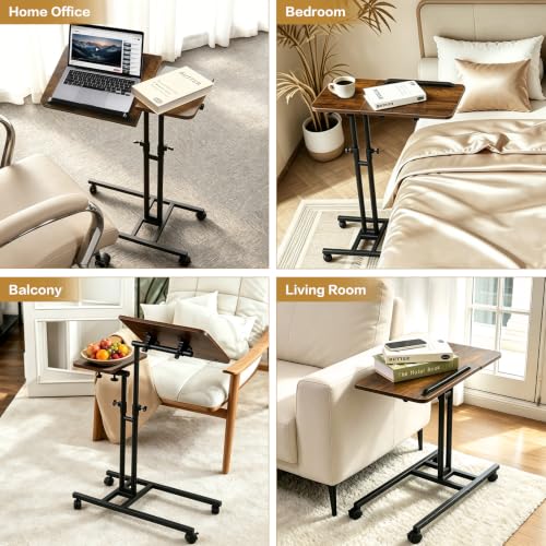 Overbed Side Table with Wheels