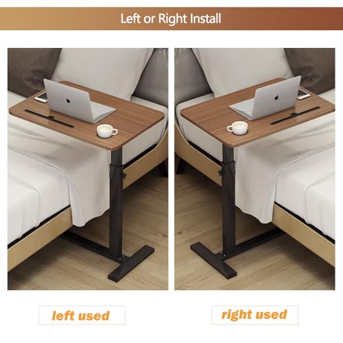 Over the Bed Table with Hidden Wheels (Walnut)