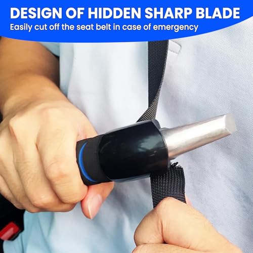 Car Handle Assist for Elderly (Blue - 2 Pack Handles + 1 Strap)